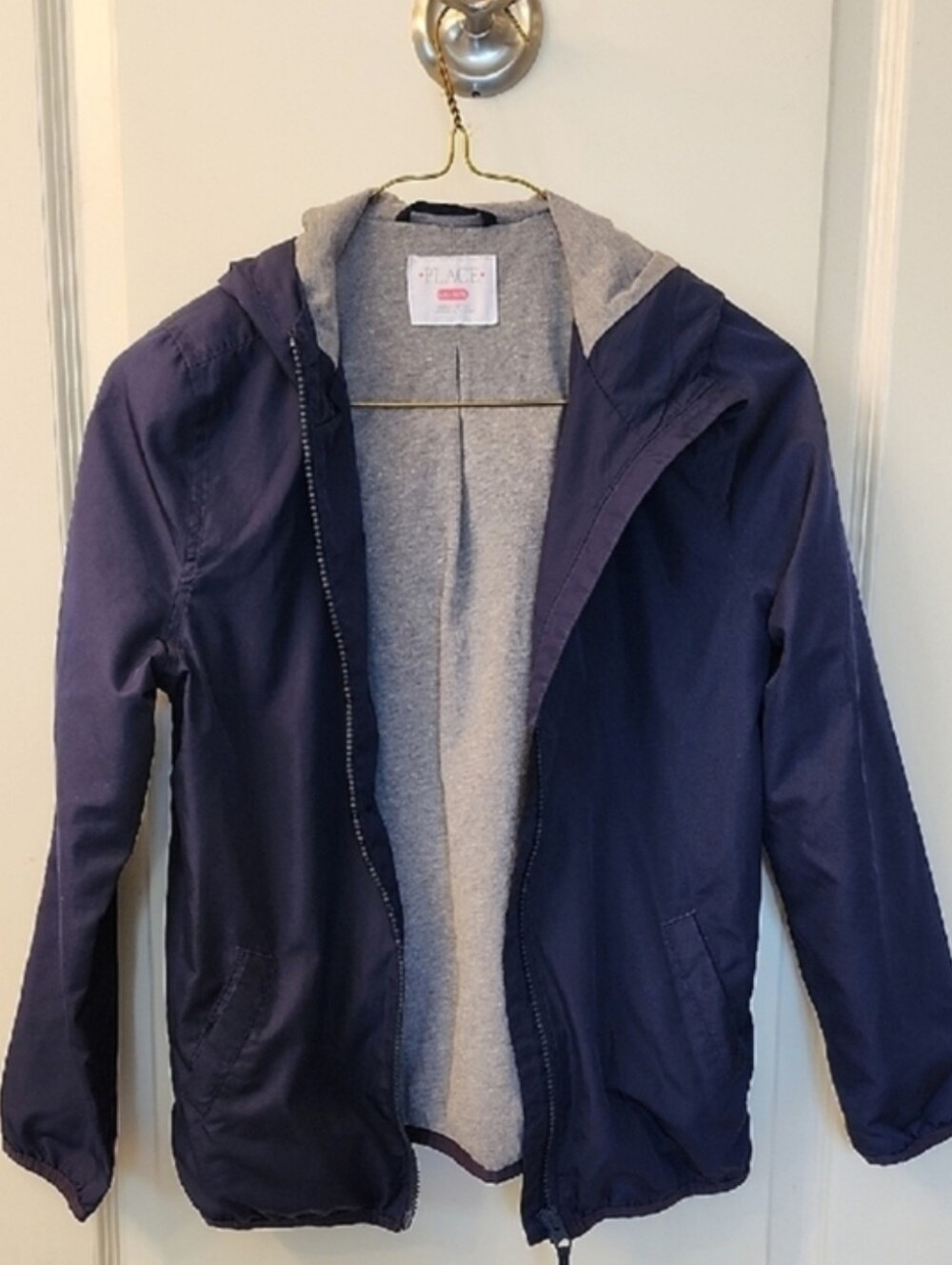 The Children's Place Navy Hooded Lightweight Jacket, ✨️LIKE NEW✨️ Size L (10/12)
